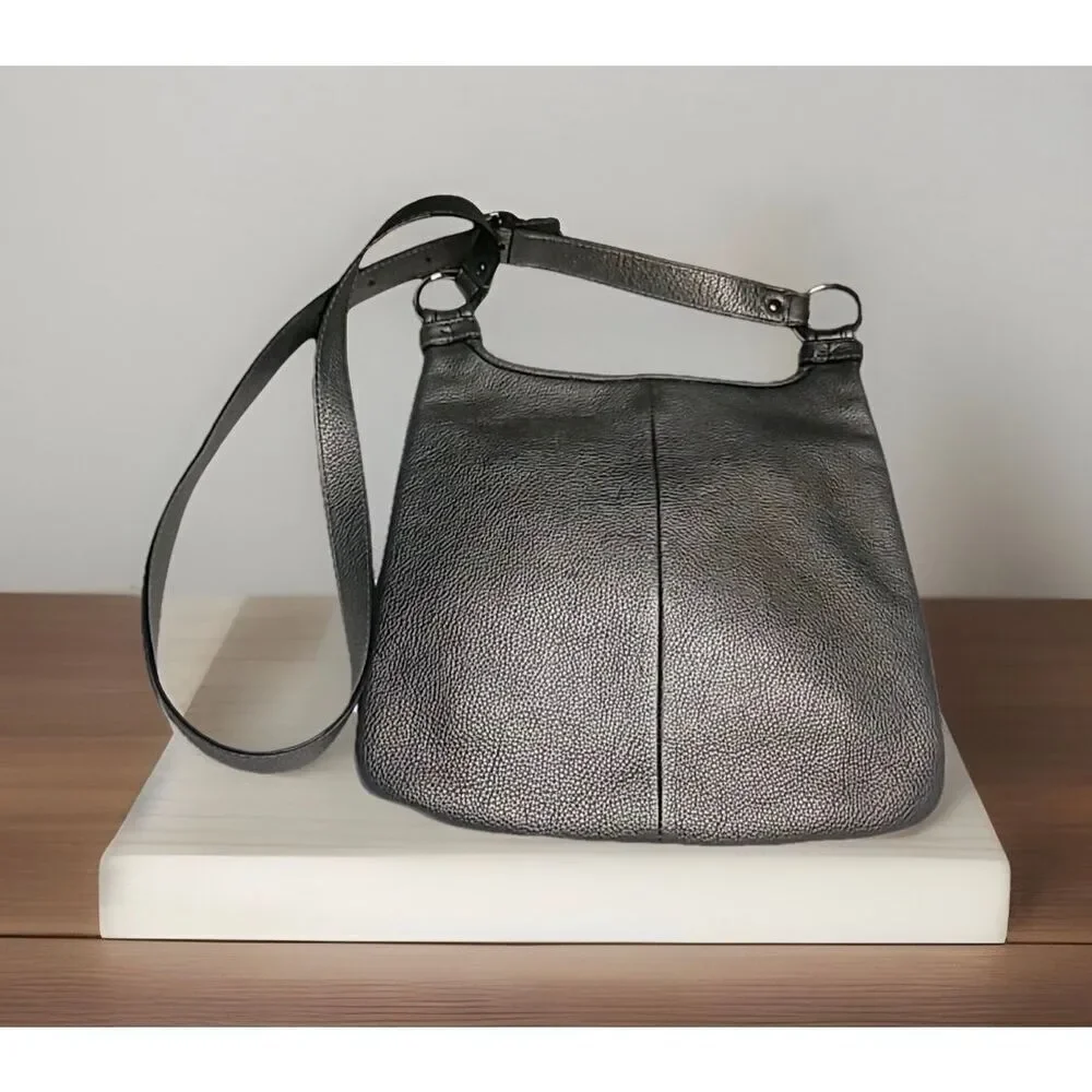 Coach Metallic Pebbled Leather Crossbody Purse & Wallet Set J1168-F16533